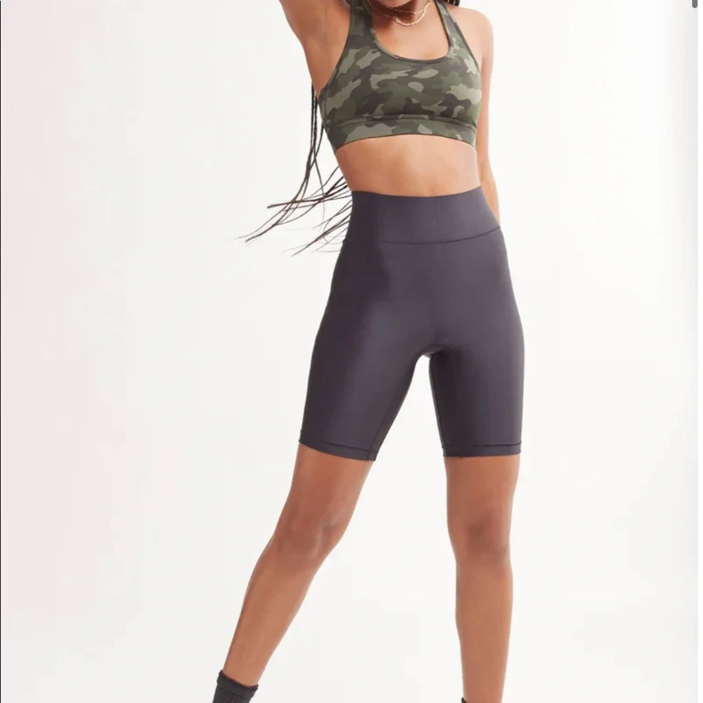 NWT All Access High Waisted Center Stage 9in Shine Biker Short Bandier Revolve